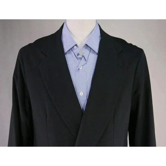 NVy by Nano-Universe Black Double Breasted Cotton Blazer Jacket Medium - Picture 3 of 8